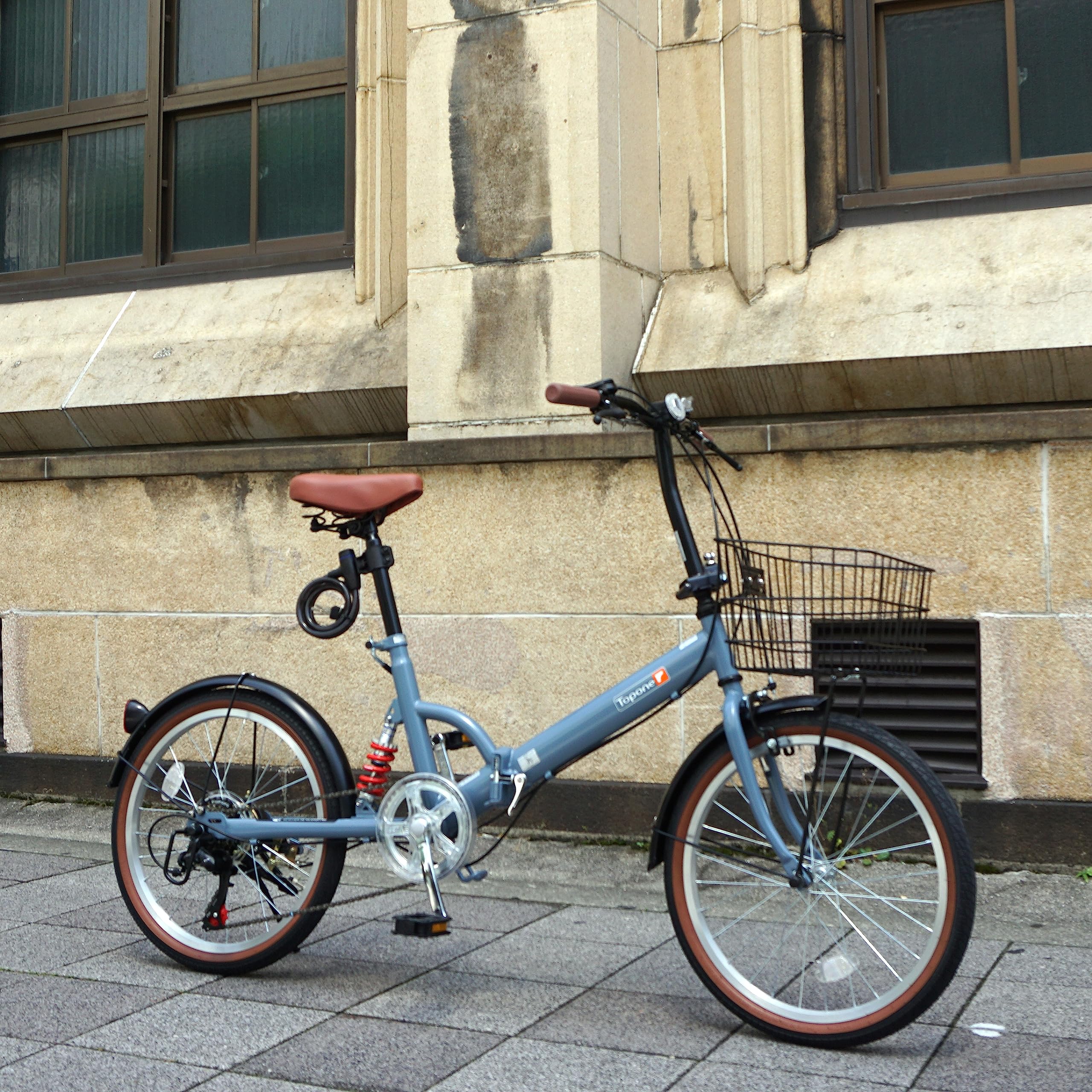 Amazon | 折りたたみ自転車 20インチ リアサスペンション ツートン